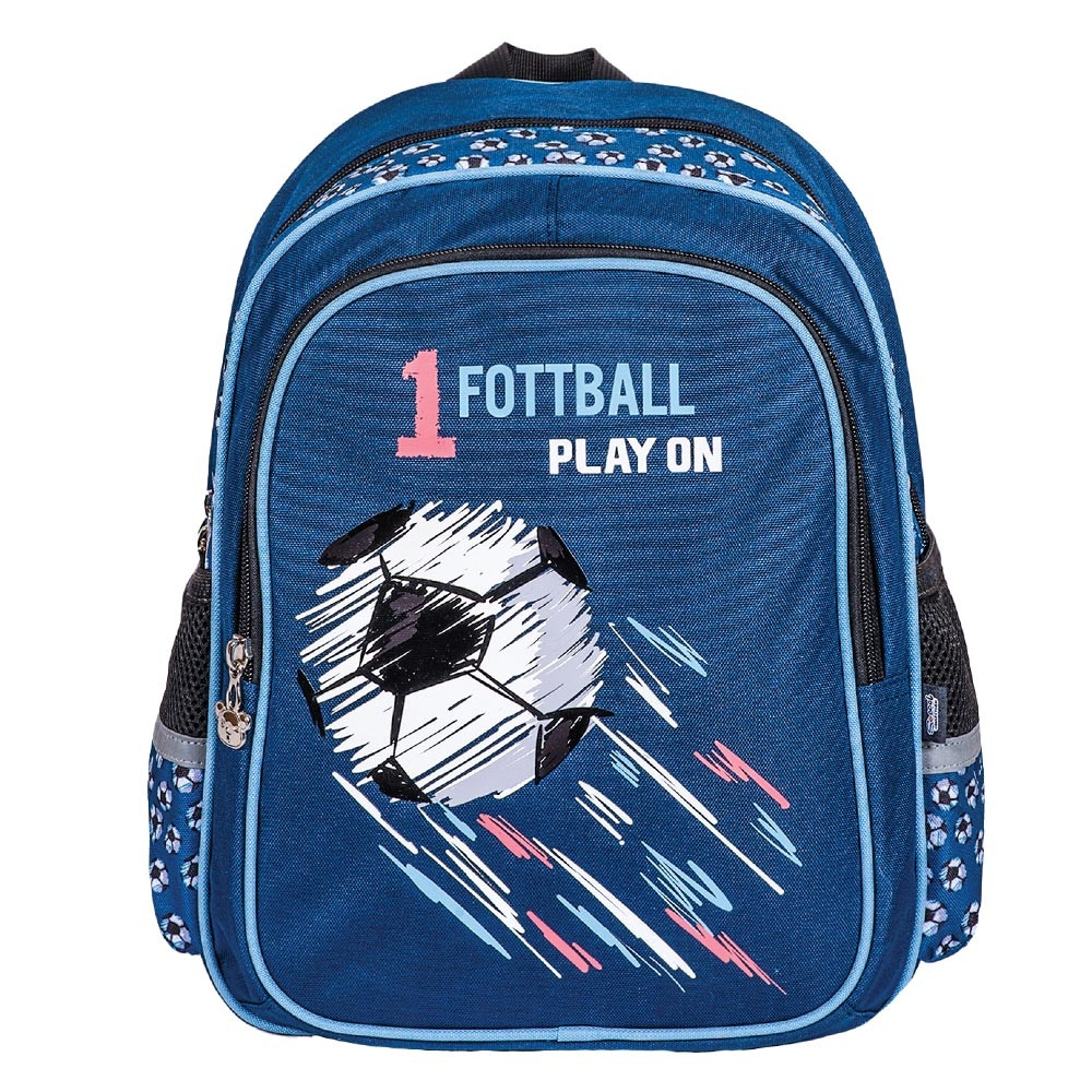 Ghiozdan prescolari, model PLAY ON, bretele reglabile, imprimeu PVC, spate buretat, albastru - imagine 4